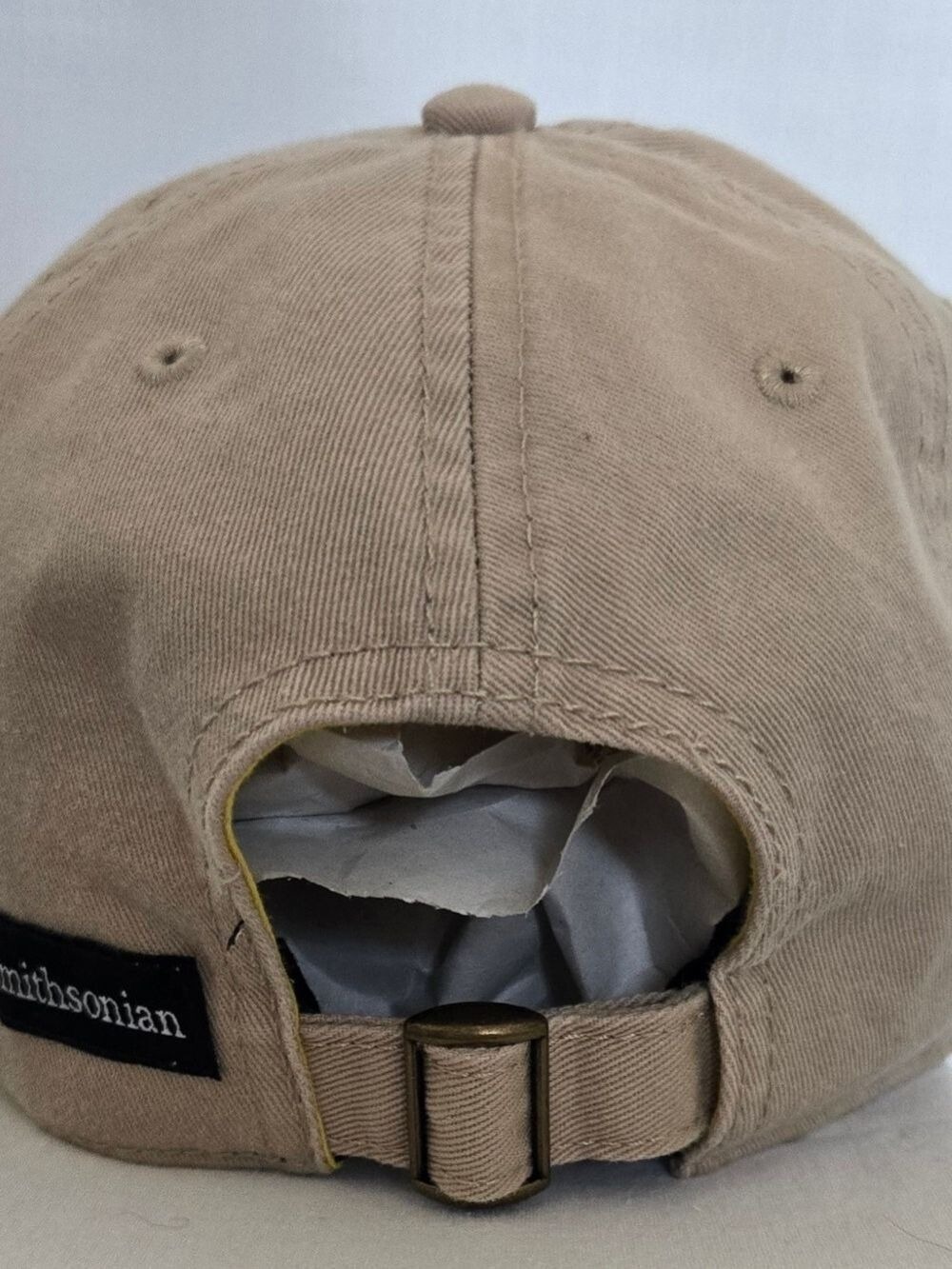 SMITHSONIAN 'SAVE THE BEES' BASEBALL CAP EMBROIDERED BEIGE ONE SIZE - Picture 8 of 15